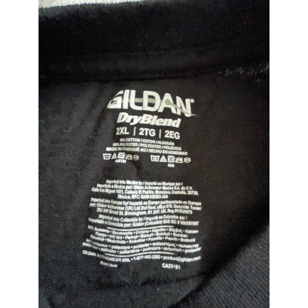 Gildan Waltham‎ Fire Dept T-Shirt Mens 2XL Black Short Sleeve DryBlend Graphic - Picture 4 of 7